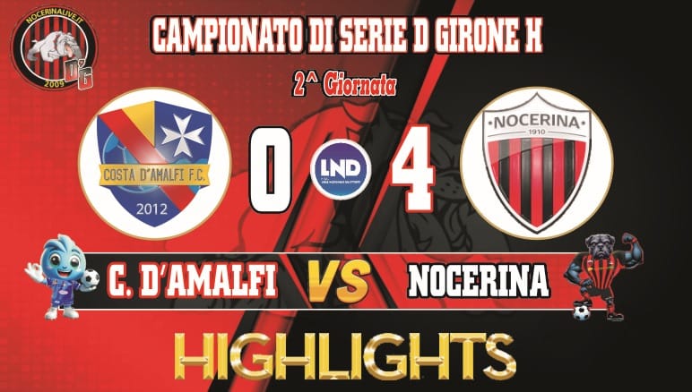 VIDEO| Costa d’Amalfi-Nocerina 0-4: gli highlights della gara