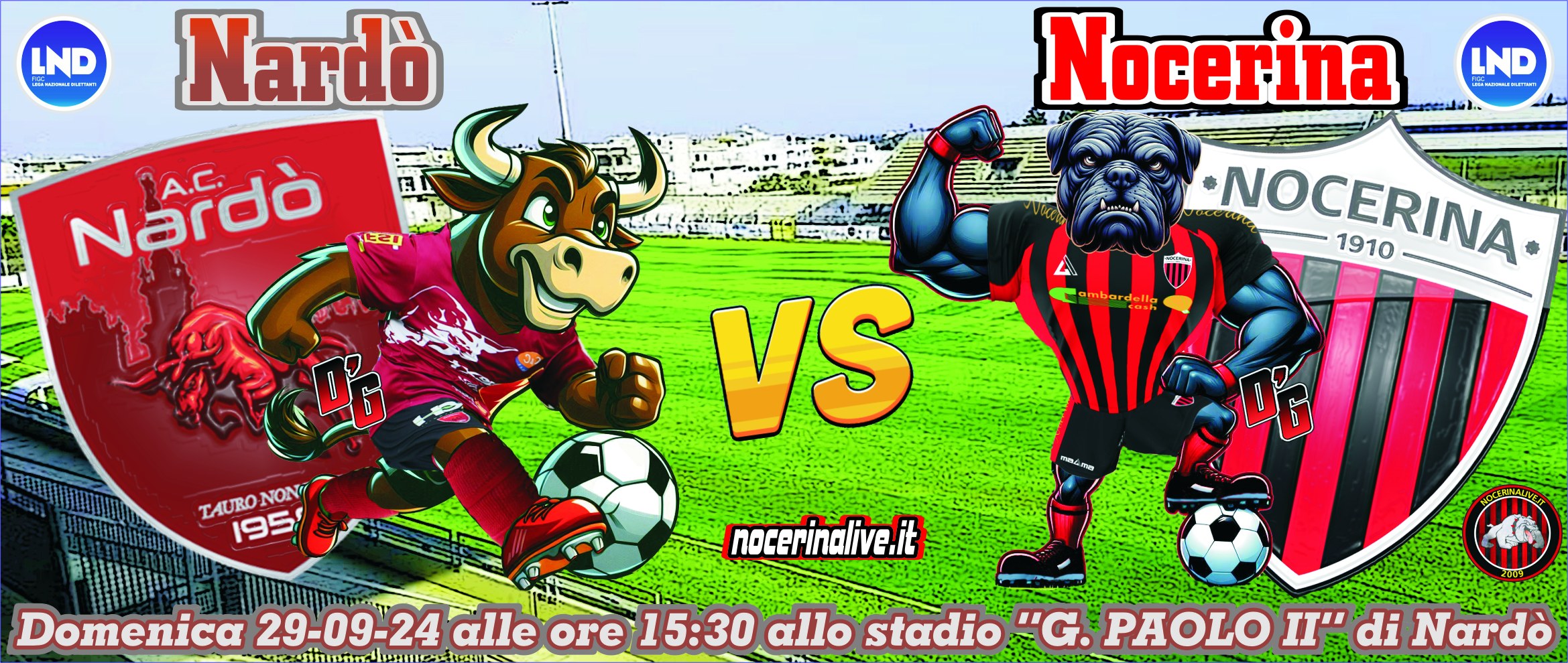 ft| nardo'-nocerina 1-3 [32' provenzano (no), 42' d'agostino (no), 80' aut. padalino, 87' ferrari (no)] FT| NARDO&#8217;-NOCERINA 1-3 [32&#8242; Provenzano (No), 42&#8242; D&#8217;Agostino (No), 80&#8242; Aut. Padalino, 87&#8242; Ferrari (No)] nardo nocerina