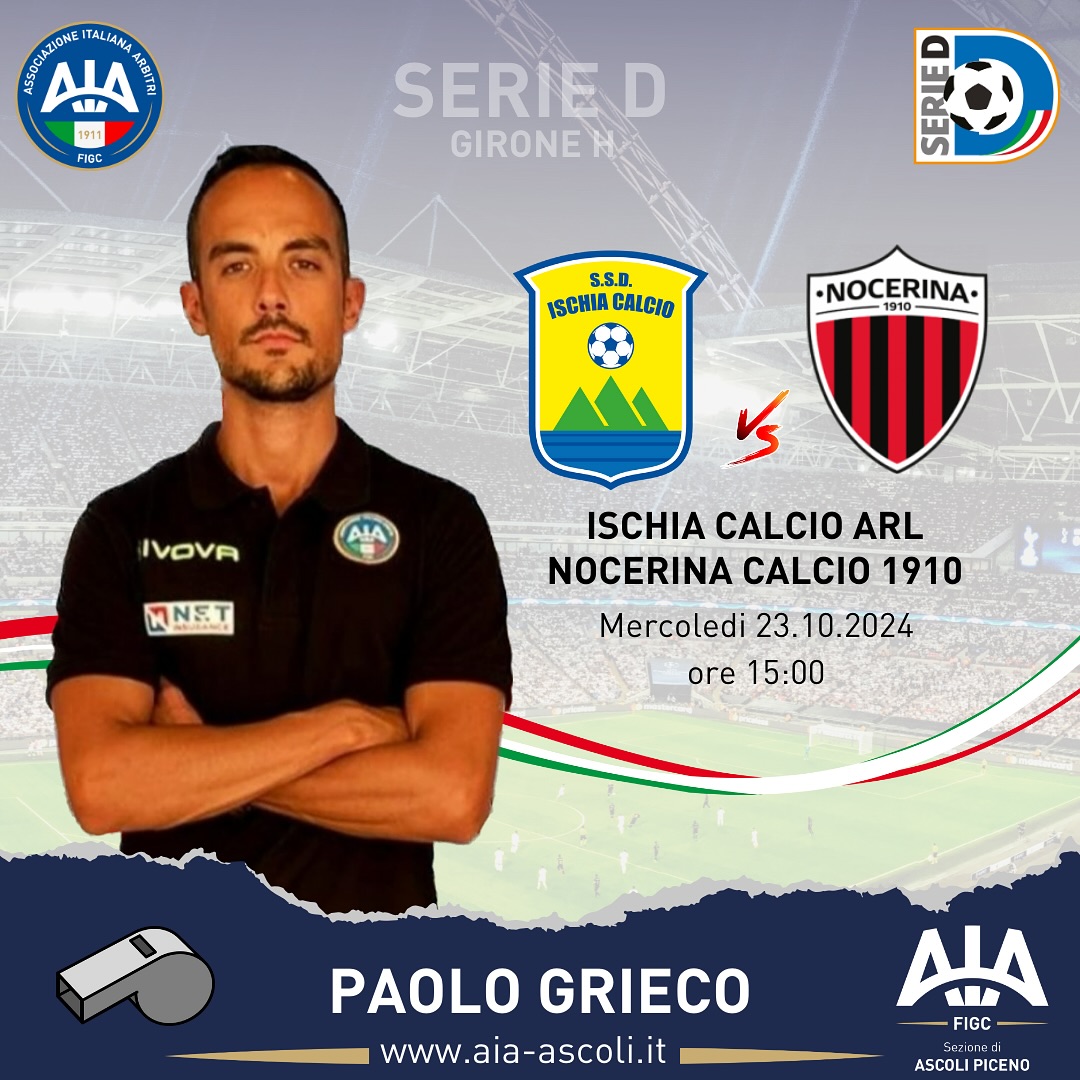 chi è l’arbitro paolo grieco, tutto sul fischietto di nocerina-gravina Chi è l’arbitro Paolo Grieco, tutto sul fischietto di Ischia-Nocerina 463620188 18355729192139413 8564015127844817441 n