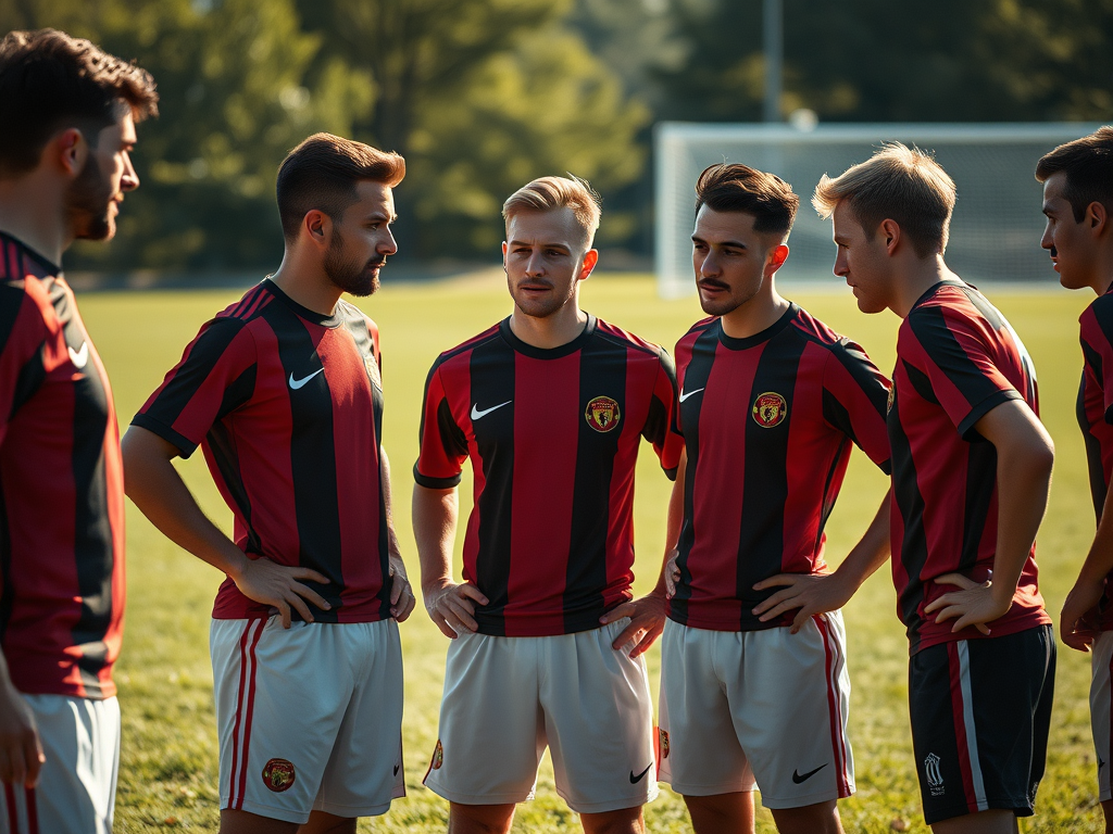 trasferta dura per i molossi: obiettivo vittoria sull'ischia Trasferta Dura per i Molossi: Obiettivo Vittoria sull&#8217;Ischia giocatori in maglia rosso nera a strisce a cerchio che