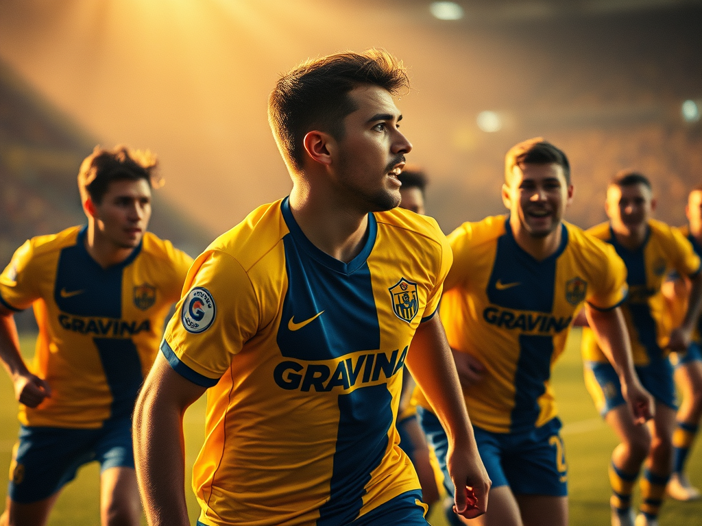 conosciamo meglio il prossimo avversario della nocerina: il gravina Conosciamo meglio il prossimo avversario della Nocerina: Il Gravina maglia giallo blu calciatori