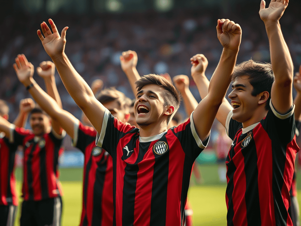 ragazzi-18-anni-con-maglia-rosso-nera-che-esultano