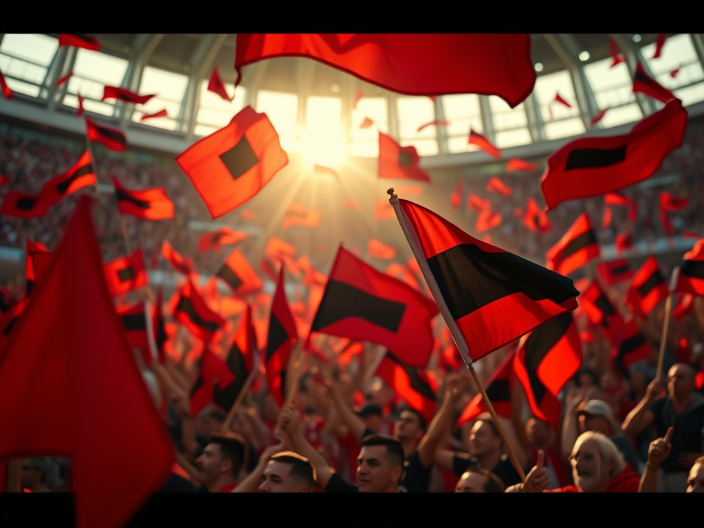 Supporto dei Tifosi nella Partita Palmese-Nocerina: Vendita Esaurita! Supporto dei Tifosi nella Partita Palmese-Nocerina: Vendita Esaurita! curva bandiere rosso nere 1