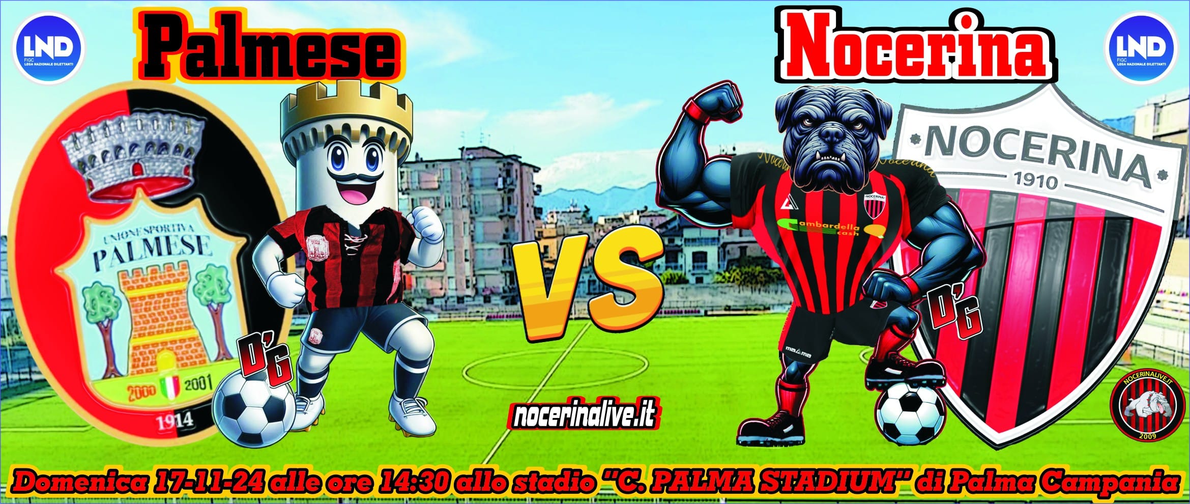 FT| PALMESE-NOCERINA 3-2 [22′ e 36′ Santarpia (P), 39′ Faiello (N), 77′ Manu (P), 76′ Ferrari (N)]
