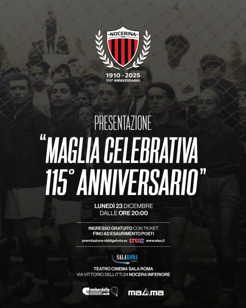 115° Anniversario della Nocerina: Presentazione della Maglia Celebrativa