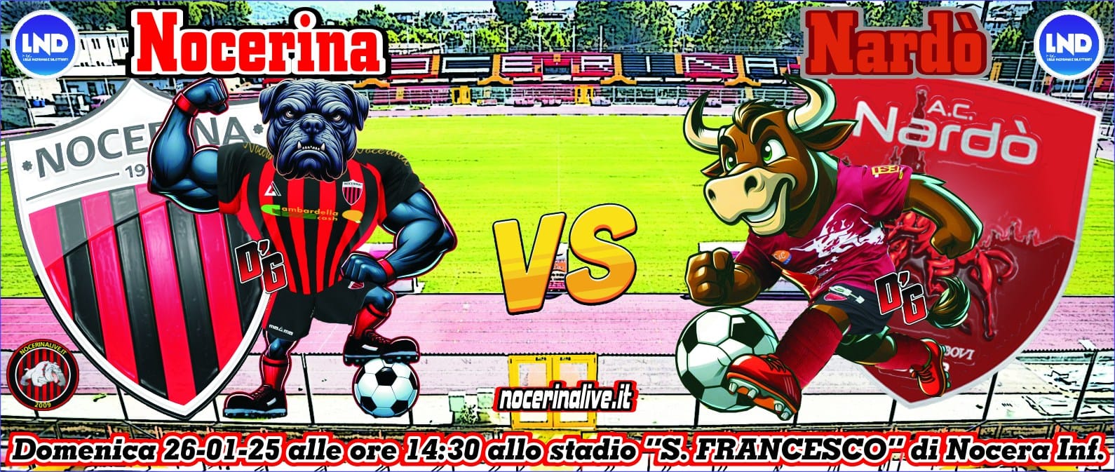 FT| NOCERINA-NARDÒ 2-0 [30′ Felleca (N), 62′ Marquez (N)]