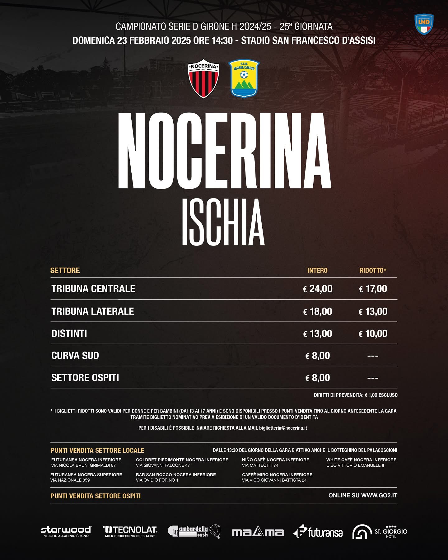 Biglietti e Dettagli Match: Nocerina vs Ischia, 23 Febbraio 2025 Biglietti e Dettagli Match: Nocerina vs Ischia, 23 Febbraio 2025 IMG 6885