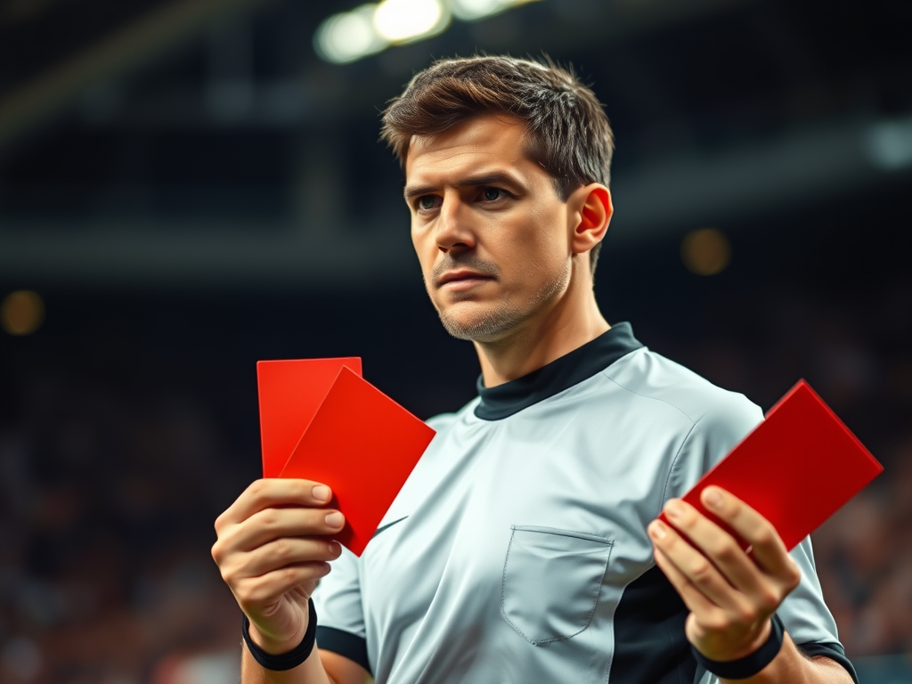 Giudice Sportivo serie D girone H Colpisce il Manfredonia: Ecco le Conseguenze Giudice Sportivo serie D girone H Colpisce il Manfredonia: Ecco le Conseguenze arbitro con carterllini rosso in mano
