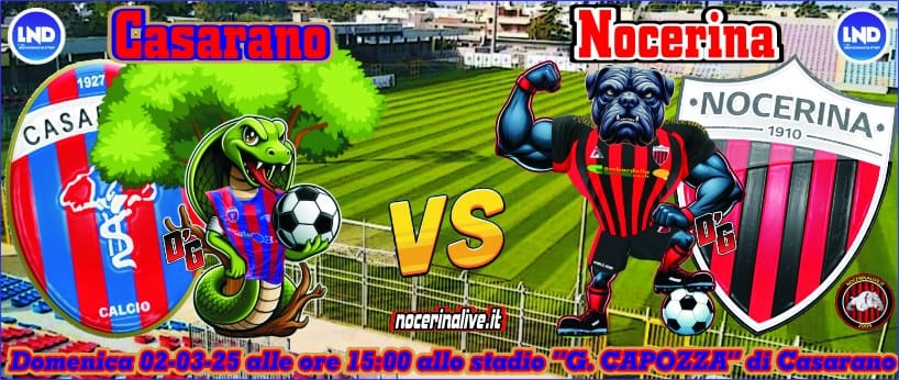 FULL TIME| CASARANO – NOCERINA 1-1| 37’Gerbaudo (N), 55’Malcore (C)