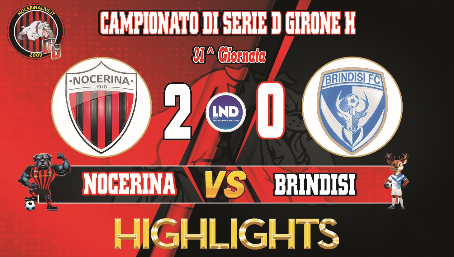 Nocerina-Brindisi 2-0: gli highlights della gara [VIDEO] nocerina brindisi