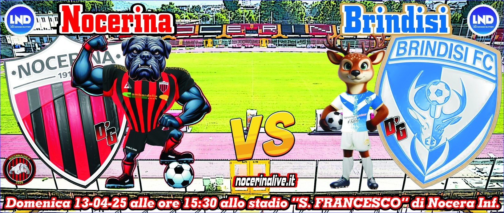 FT| NOCERINA-BRINDISI 2-0 [30&#8242; Felleca (N), 81&#8242; Addessi (N)] nocerina brindisi