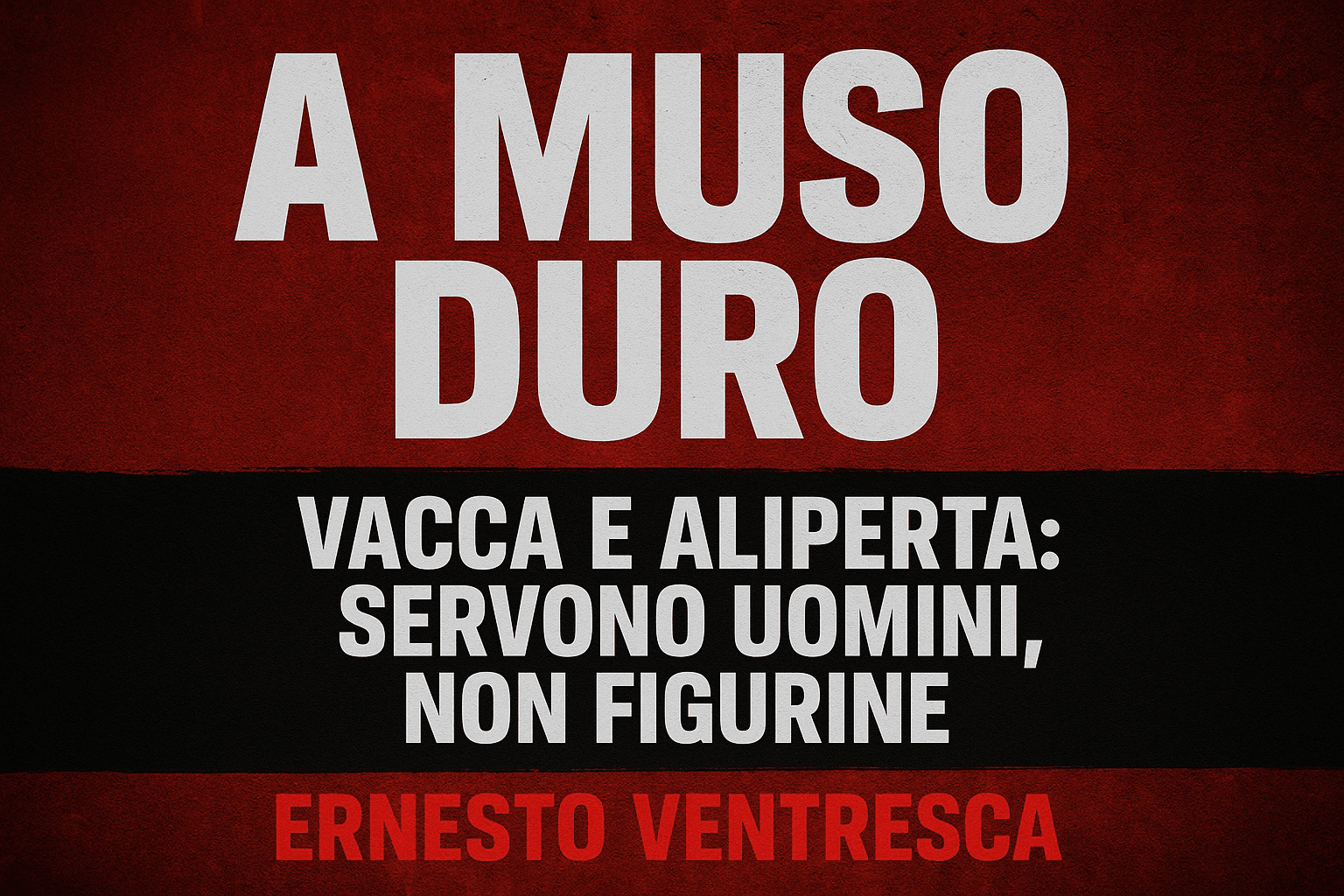 A MUSO DURO – Vacca e Aliperta: servono uomini, non figurine