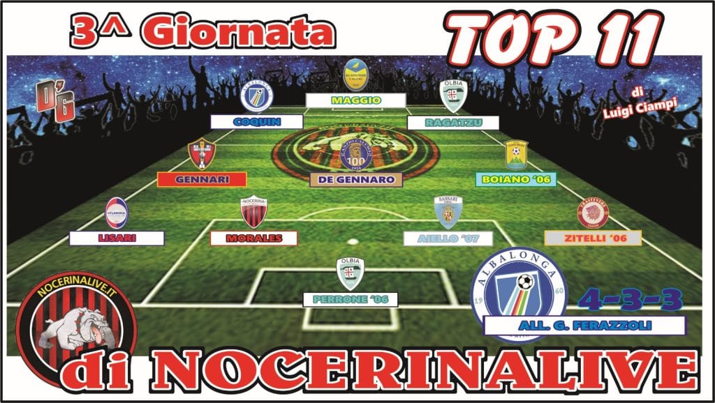 NocerinaLive, TOP 11 GIRONE G| I migliori undici calciatori dopo la terza giornata