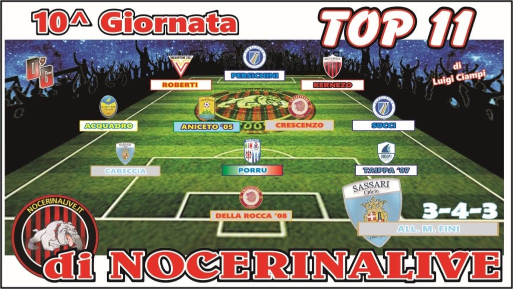 NocerinaLive, TOP 11 GIRONE G| I migliori undici calciatori dopo la decima giornata