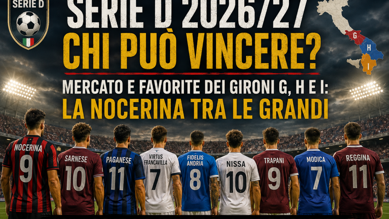 Serie D 2026/27, chi può vincere? Mercato e favorite dei gironi G, H e I: la Nocerina tra le grandi