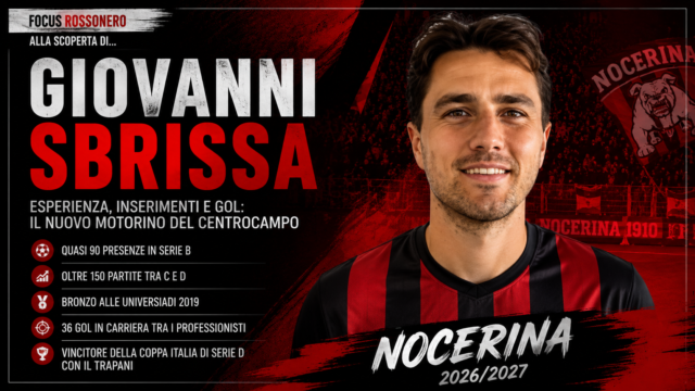 Nocerina, alla scoperta di Giovanni Sbrissa: dal debutto a 16 anni al bronzo con l’Italia, esperienza e qualità per Zeman