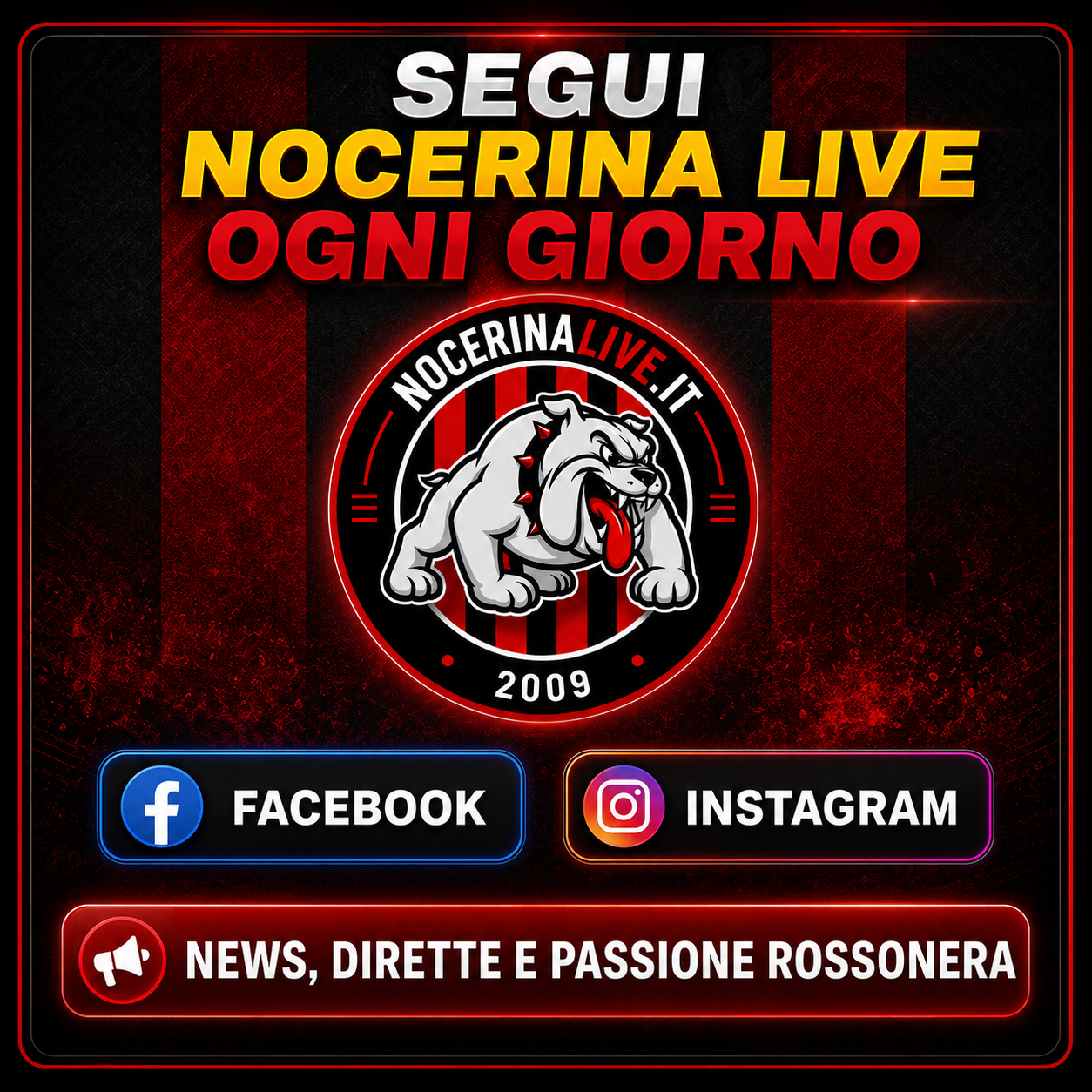 Segui Nocerina Live su Facebook e Instagram
