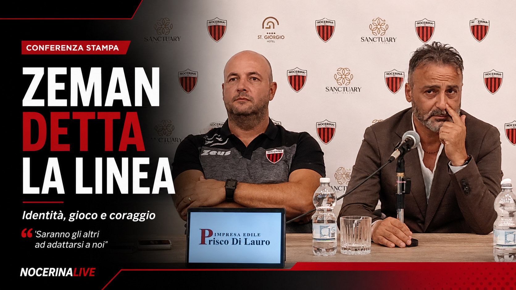 Nocerina, Zeman detta la linea: «Identità, gioco e coraggio. Dovranno essere gli altri ad adattarsi a noi»