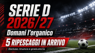 Serie D 2026/27, organico in anteprima: cinque ripescaggi, ecco chi entra