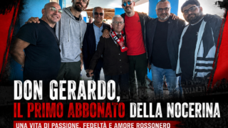 Don Gerardo, il primo abbonato della Nocerina: una vita intera al fianco dei colori rossoneri