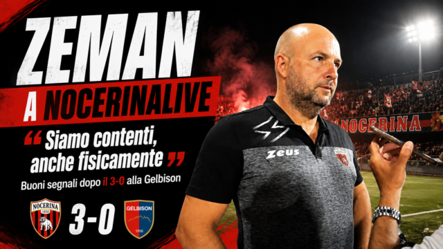 NOCERINA, ZEMAN A NOCERINALIVE: «SIAMO CONTENTI, ANCHE FISICAMENTE». IL TRIS ALLA GELBISON FA SORRIDERE IL MISTER