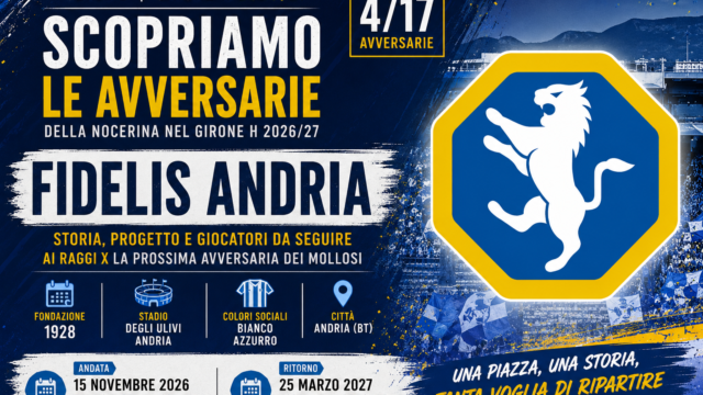 Nocerina, scopriamo le avversarie del Girone H: Fidelis Andria, rivoluzione offensiva e ambizioni da alta classifica
