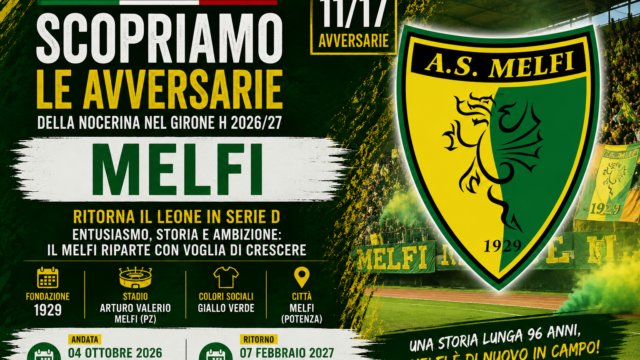 Nocerina, scopriamo le avversarie del Girone H: Melfi ai raggi X, ritorno in D e mercato ambizioso