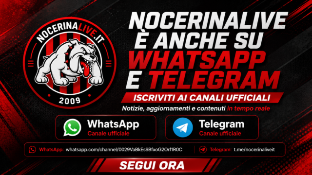 NocerinaLive è anche su WhatsApp e Telegram: iscriviti ai nostri canali ufficiali