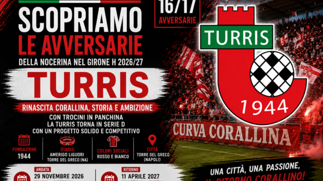 Nocerina, scopriamo le avversarie del Girone H: FC Turris 1944, rinascita corallina e mercato da protagonista