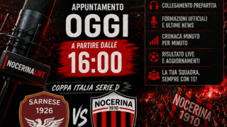 SARNESE-NOCERINA, DALLE 16:00 LA RADIOCRONACA IN DIRETTA SU NOCERINALIVE: NEL POST GARA LA ZONA MISTA