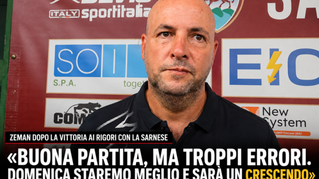 NOCERINA, ZEMAN DOPO LA SARNESE: «BUONA PARTITA, MA TANTI ERRORI EVITABILI. DOMENICA STAREMO MEGLIO»