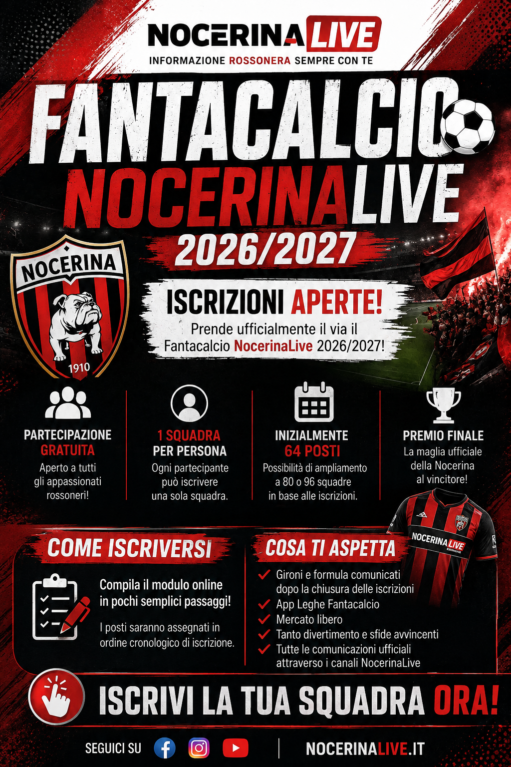 Fantacalcio NocerinaLive 2026/27, iscrizioni aperte: si riparte dopo il trionfo di Ec Salute