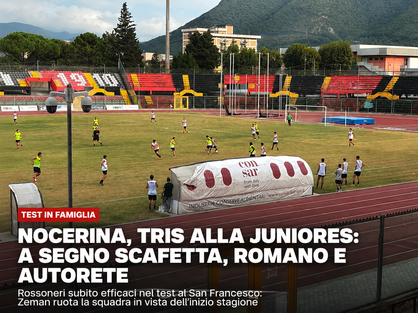 Nocerina, tris alla Juniores nel test in famiglia: a segno Sbrissa e Romano