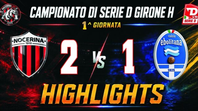 Nocerina-Ebolitana 2-1, gli highlights della vittoria rossonera
