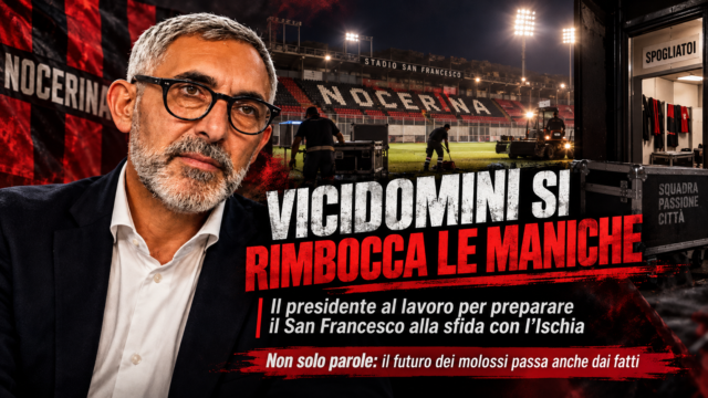 Vicidomini si rimbocca le maniche: il presidente in prima linea al San Francesco
