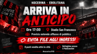 Nocerina-Ebolitana, atteso grande afflusso: l’invito ai tifosi è di arrivare in anticipo