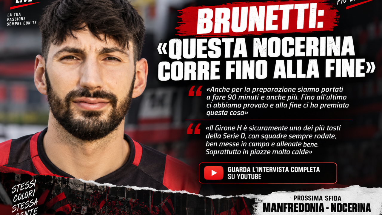 Brunetti: «Questa Nocerina corre fino alla fine. Il Girone H è tra i più tosti»