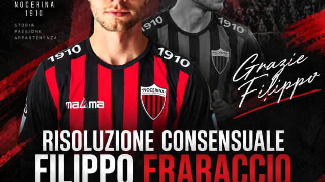 Nocerina, risoluzione consensuale con Filippo Fraraccio