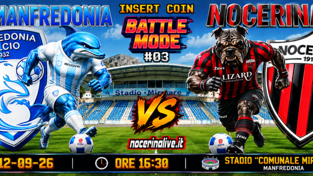 🎮 INSERT COIN – BATTLE MODE #03 | Manfredonia-Nocerina: il Miramare è il primo vero test in trasferta