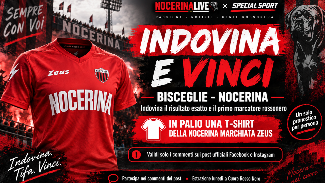 🔴⚫ INDOVINA E VINCI CON NOCERINALIVE × SPECIAL SPORT!