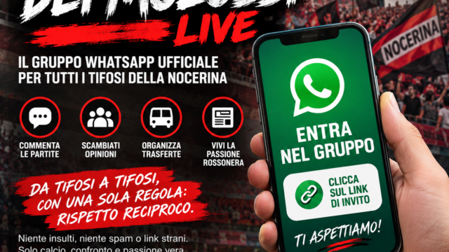 🔴⚫ La Tana dei Molossi Live: il gruppo WhatsApp dei tifosi della Nocerina