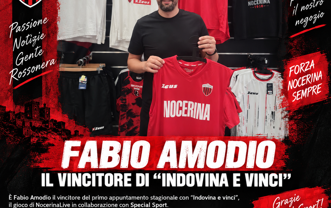 “INDOVINA E VINCI”, FABIO AMODIO RITIRA IL PREMIO DA SPECIAL SPORT