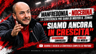 Manfredonia-Nocerina, Zeman: «Siamo ancora in crescita. Giannone torna tra i convocati, Renelus sta già meglio»