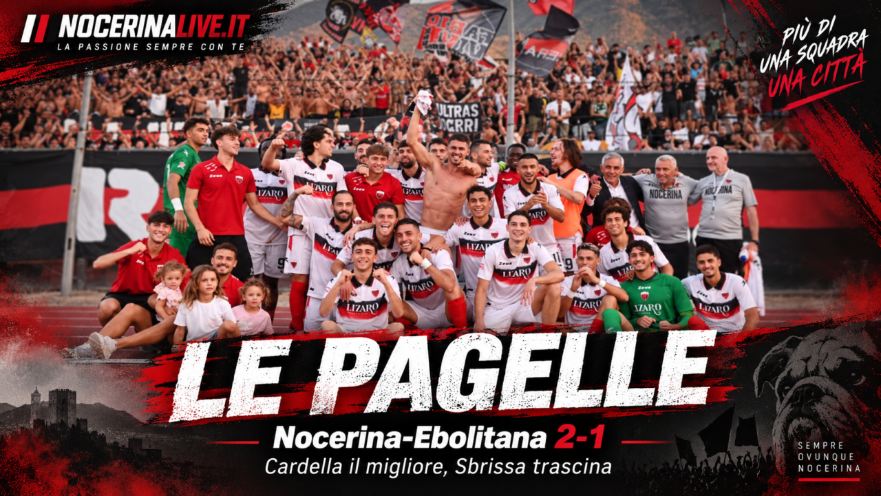 Nocerina-Ebolitana 2-1, le pagelle: Cardella uomo partita, Sbrissa anima del centrocampo