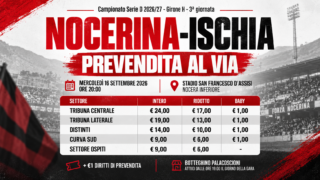 Nocerina-Ischia, aperta la prevendita: prezzi e modalità per la sfida del San Francesco