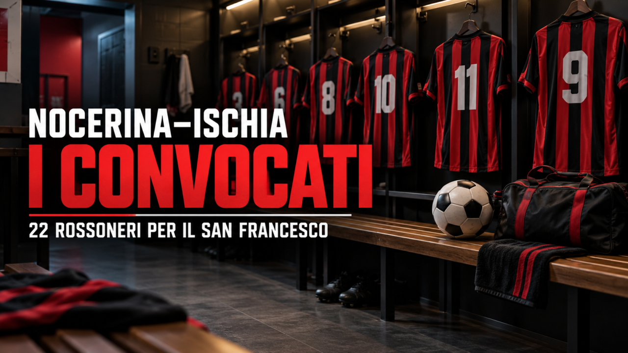Nocerina-Ischia, i convocati di Zeman: 22 rossoneri per la sfida del San Francesco