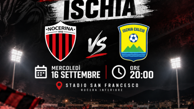 Nocerina-Ischia in notturna: si gioca mercoledì 16 settembre alle 20